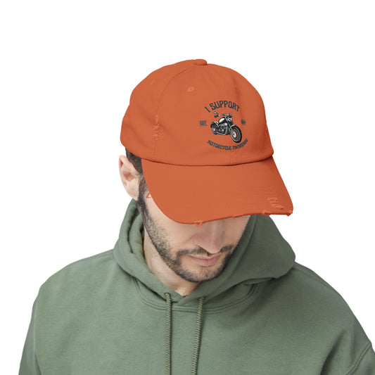 Motorcycle Awareness Distressed Hat